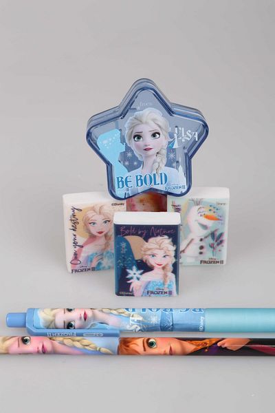 ELSA Creion cu vârf FROZEN ELSA LICENȚIAT 0,7 MM, SET DE CREION STAR DESIGN, GUMĂ DE șters și creion