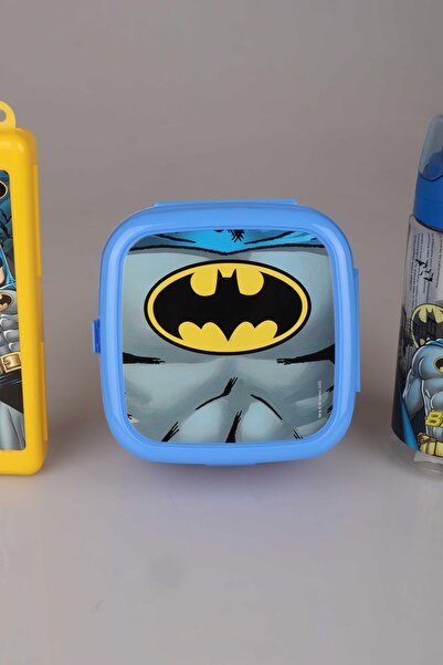 Batman New Season Licensed Batman Food Set - Lunch Box, Toothbrush Box and Tritan Flask Set of 3