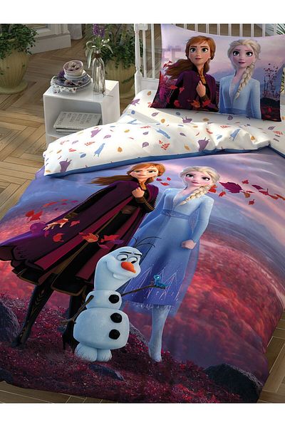 Taç Disney Frozen 2 Autumn Licensed Cartoon Heroes Cotton Bedding Set