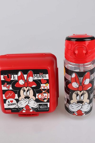Minnie Mouse Set de nutriție cu licență Minnie Mouse New Season - Recipient de 500 ml și balon Tritan