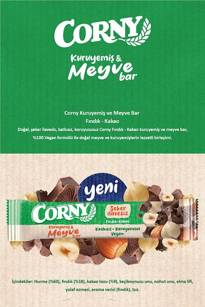 CORNY 12 Pieces Nut Cocoa Fruit Bar