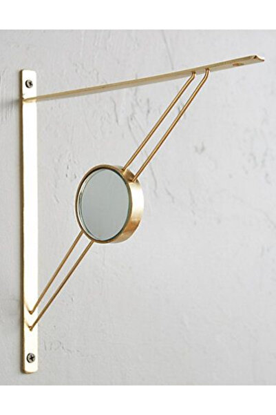 ZEYDADA 1 Adet Metal Raf Ayağı, Duvar Rafı Ayağı Gold