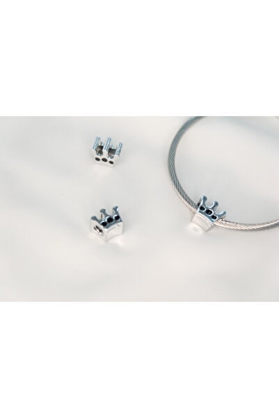 CYB STUDİO Crown Figured Stainless Steel Charm