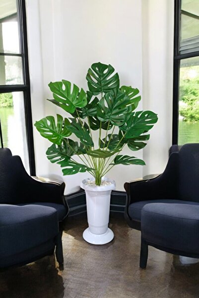 SY Vista Yapay Çiçek - Yapay Monstera (DEVE TABANI AĞACI) 1.1 Metre