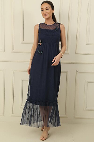 By Saygı Φόρεμα από μίντι τούλι με λεπτομερή γραμμή πεταλούδας