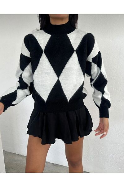 Kübra Tekstil Pulover de damă cu modele fără umăr