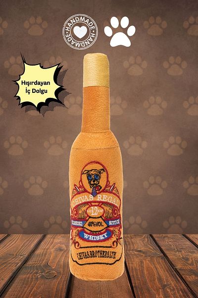 Proud Wave Plush Dog Toy - Training Toy with Sound, Bottle and Rustle