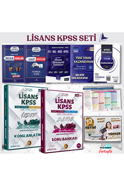 Liyakat Yayınları BAŞTAN SONA LİSANS KPSS BİTİRTEN FULL SET