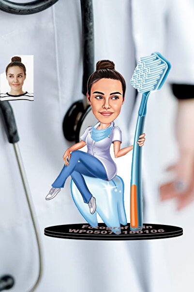 wonderlike Kişiye Özel Diş Doktoru 1 3d Ahşap Biblo,sevgiliye Hediye,doğum Gü...