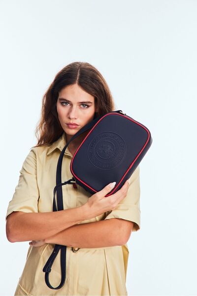 U.S. Polo Assn. Lacıvert-kırmızı Kadın Postacı Çantası Us8644 Online Exclusive