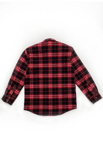 Doctor junior Boy's Red Black Lumberjack Shirt