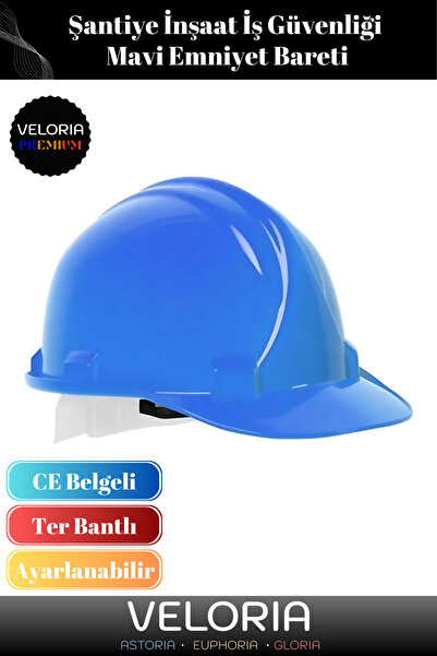 Veloria CE Belgeli Dayanıklı Ter Bantlı Ayarlanabilir Şantiye İnşaat İş Güven...