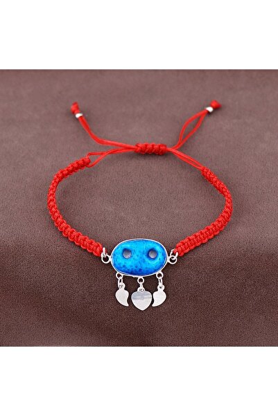 Sümer Telkari Süryani Nazar Boncuğu Makrome Gümüş Bileklik 2059