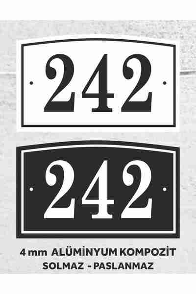 zafrakreklam KAPI NO İSİM TABELASI APARTMAN VİLLA NO İSİM TABELASI 25X15  CM KOMPOZİT PANEL