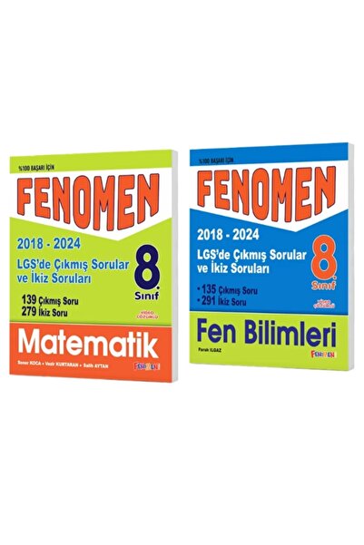 Fenomen Yayıncılık FENOMEN YAYINLARI 8. SINIF LGS  Matematik + Fen Bilimleri ...
