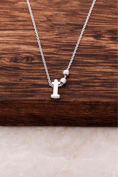 Sümer Telkari İ Harfli Tasarım Gümüş Kolye 3815