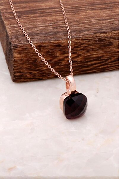 Sümer Telkari Ametist Taşlı Ros Gümüş Kolye 1793