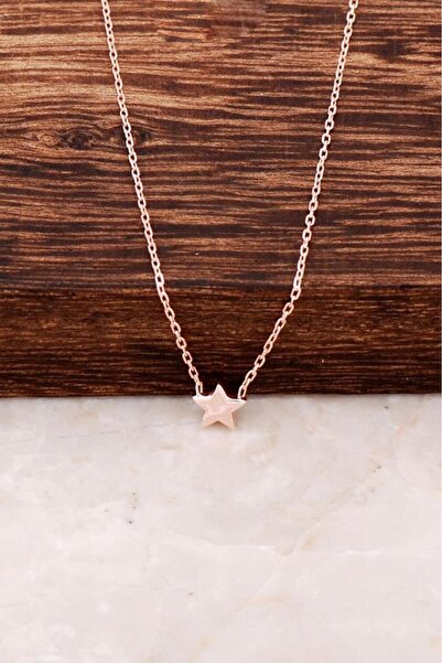 Sümer Telkari Yıldız Rose Gümüş Mini Kolye 6434