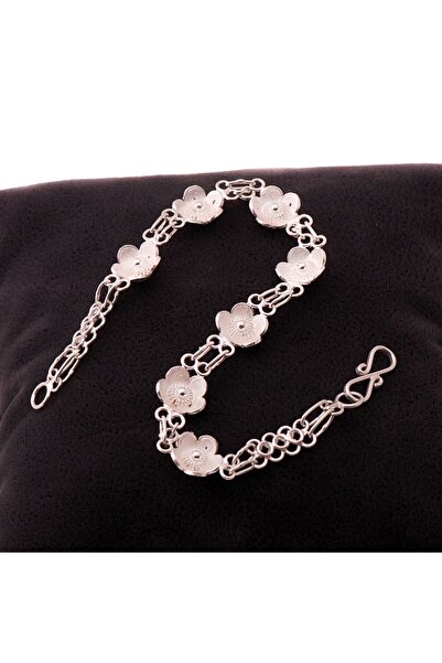 Sümer Telkari Çiçekli Telkari Gümüş Bileklik 1202