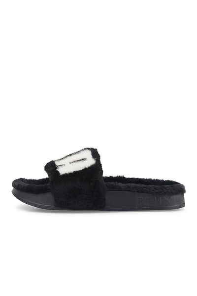 Puma Γυναικείες μαύρες παντόφλες Leadcat 2.0 Fuzz