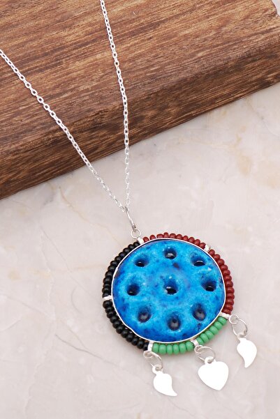 Sümer Telkari Süryani Nazar Boncuğu Dokuz Gözlü Gümüş Kolye 3674