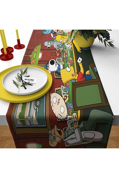 The Lucid Lab Champions League Poker Runner Cover - 40 cm X 140 cm