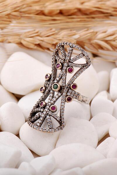 Sümer Telkari Tasarım Elişi Gümüş Yüzük 120