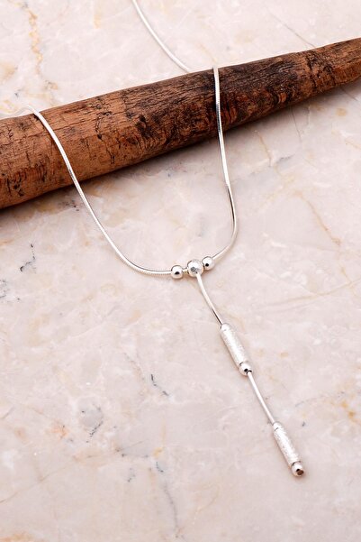 Sümer Telkari Sallantılı Tasarım Zincir Gümüş Kolye 7089