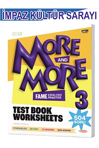 Kurmay Yayınevi MORE&MORE 3 .SINIF  WORKSHEETS TEST BOOK 2024-2025 YENİ BASIM