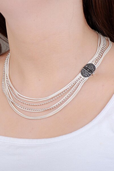 Sümer Telkari Midyat Hasırı Tasarım Gümüş Set 2028