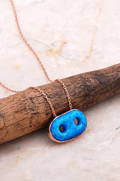 Sümer Telkari Süryani Nazar Boncuğu Rose Gümüş Kolye 6650