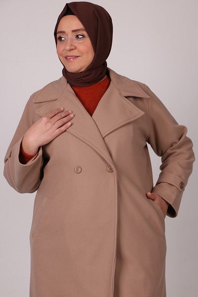 Eslina 23085 Παλτό Blazer Stamp Mink Plus Size