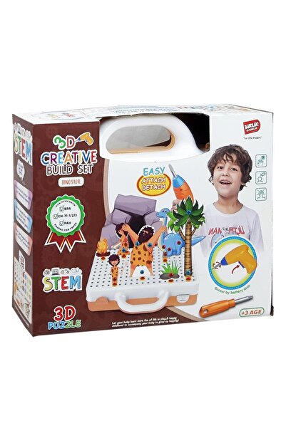 Birlik Oyuncak 3d Matkap Seti Söktak Dinazorlar Urt014-004, Dinazorlar Eğitic...