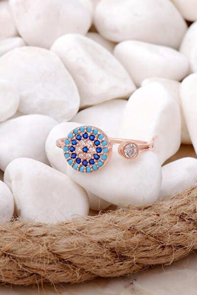 Sümer Telkari Rose Gümüş Göz Tasarım Yüzük 2889