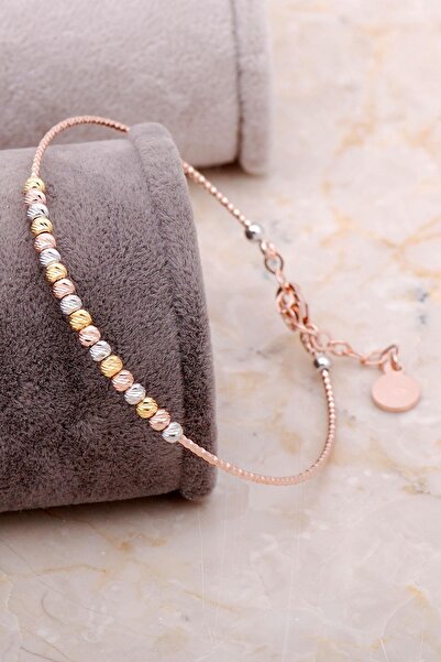 Sümer Telkari Dorissa Rose Altın Yaldızlı Gümüş Bilezik 3359