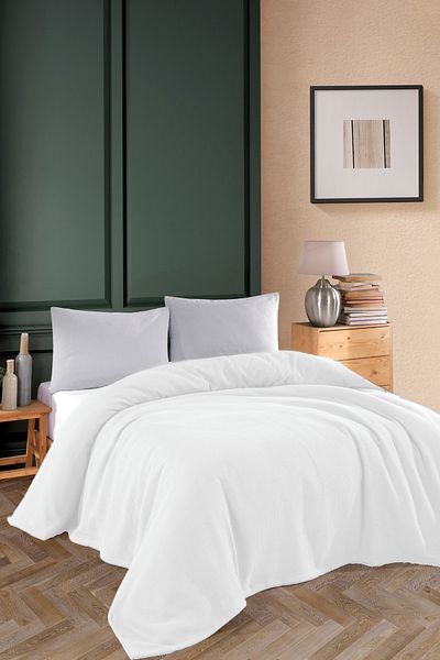 Formeya Buntes Wafer-Muster, doppelte Piqué-Tagesdecke, Hotel-Piqué, 200 x 230 cm