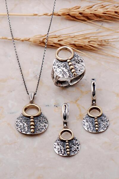 Sümer Telkari Hero Elişi Antik Tasarım Gümüş Set 2009