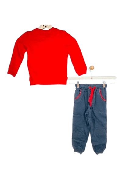 fancykidsantalya Girls' Set, Printed Red and Black