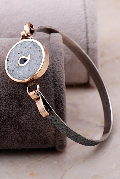 Sümer Telkari Mozaik Işlemeli Doğal Taşlı Elişi Dövme Gümüş Bilezik 3804