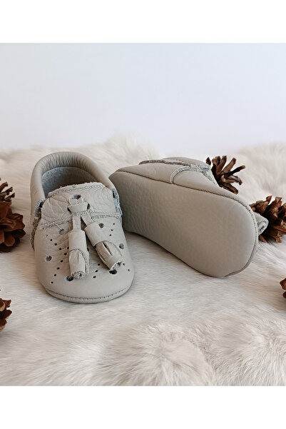 Hodore Axel Gray Genuine Leather Loafers