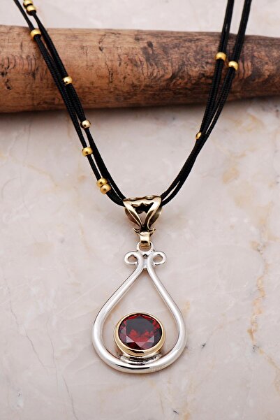 Sümer Telkari Lal Elişi Damla Gümüş Kolye 6908