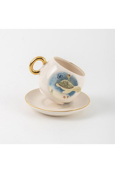 BSK Caretta Ceramic Coffee Cup - Handmade