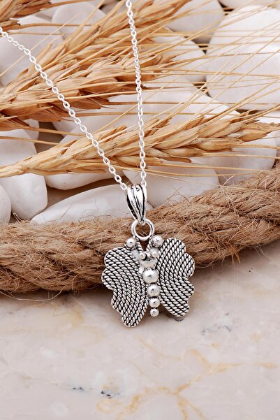 Sümer Telkari Kelebek Telkari Elişi Gümüş Kolye 7697