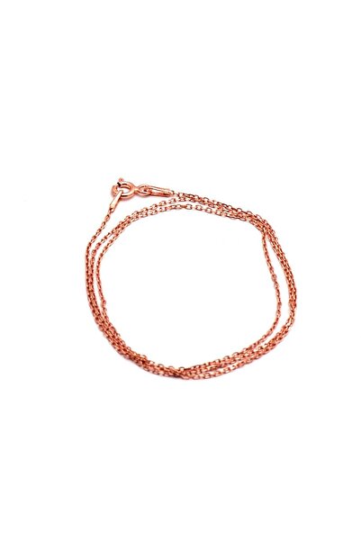 Sümer Telkari 50 Cm Rose Gümüş Zincir 37