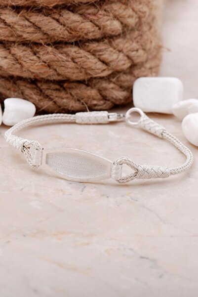 Sümer Telkari Trabzon Hasırı Kazaziye Işlemeli Gümüş Bileklik 3888