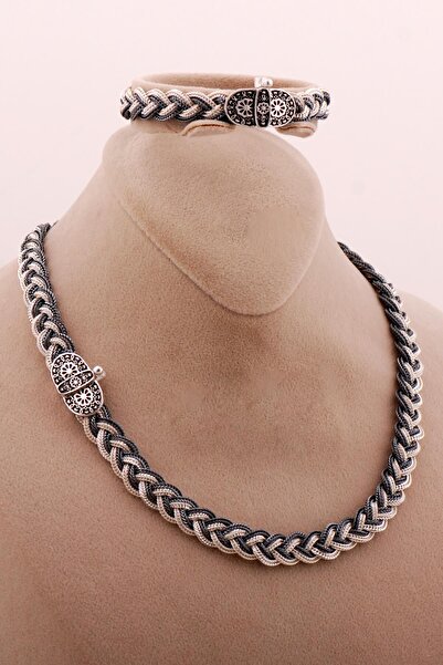 Sümer Telkari Hasır Örgü Telkari Anadolu Motifli Gümüş Bileklik 2723