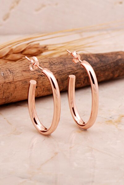 Sümer Telkari Rose Gümüş Şarnel 2,0 Cm Halka Küpe 6881