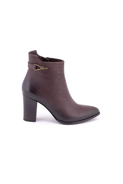 Venüs 2355801 K Genuine Leather Pointed Toe Thick Heeled Extreme Light and Comfortable Classic Casual Women's Boots