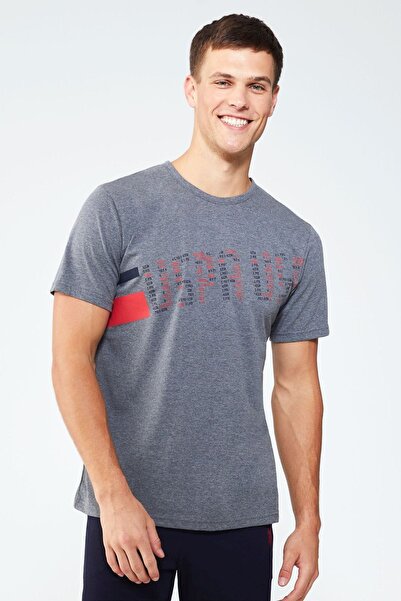 U.S. Polo Assn. Комплект мъжка тениска и шорти U.S. Polo Assn. 18544 - антрац...