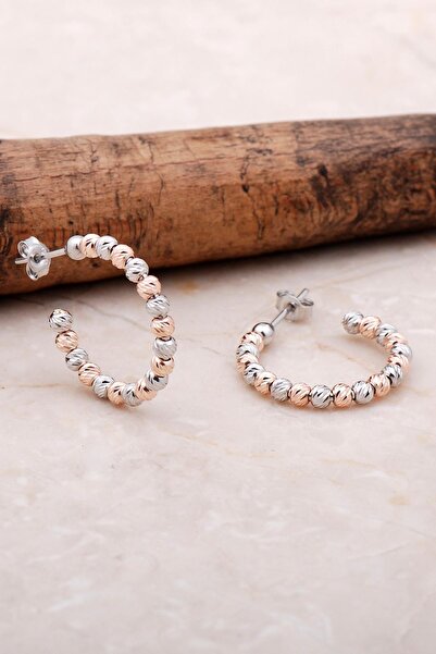 Sümer Telkari Dorika Rose 925 Ayar Gümüş 21 Mm Halka Küpe 5028